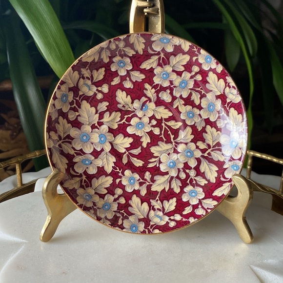 1930’s Brocade Chintz Lord Nelson Ware Demitasse English Teacup and Saucer Set - Picture 9 of 11